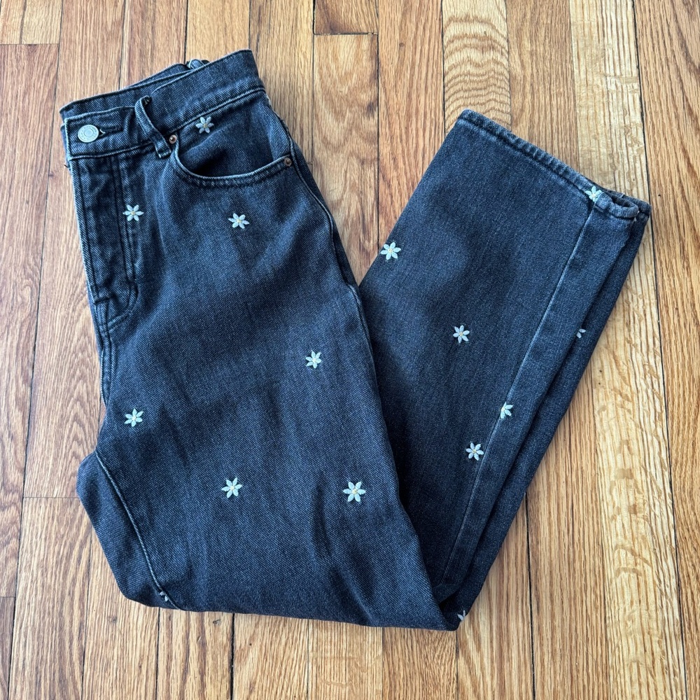 PacSun Daisy High Rise Straight Leg Black Jeans Size 25